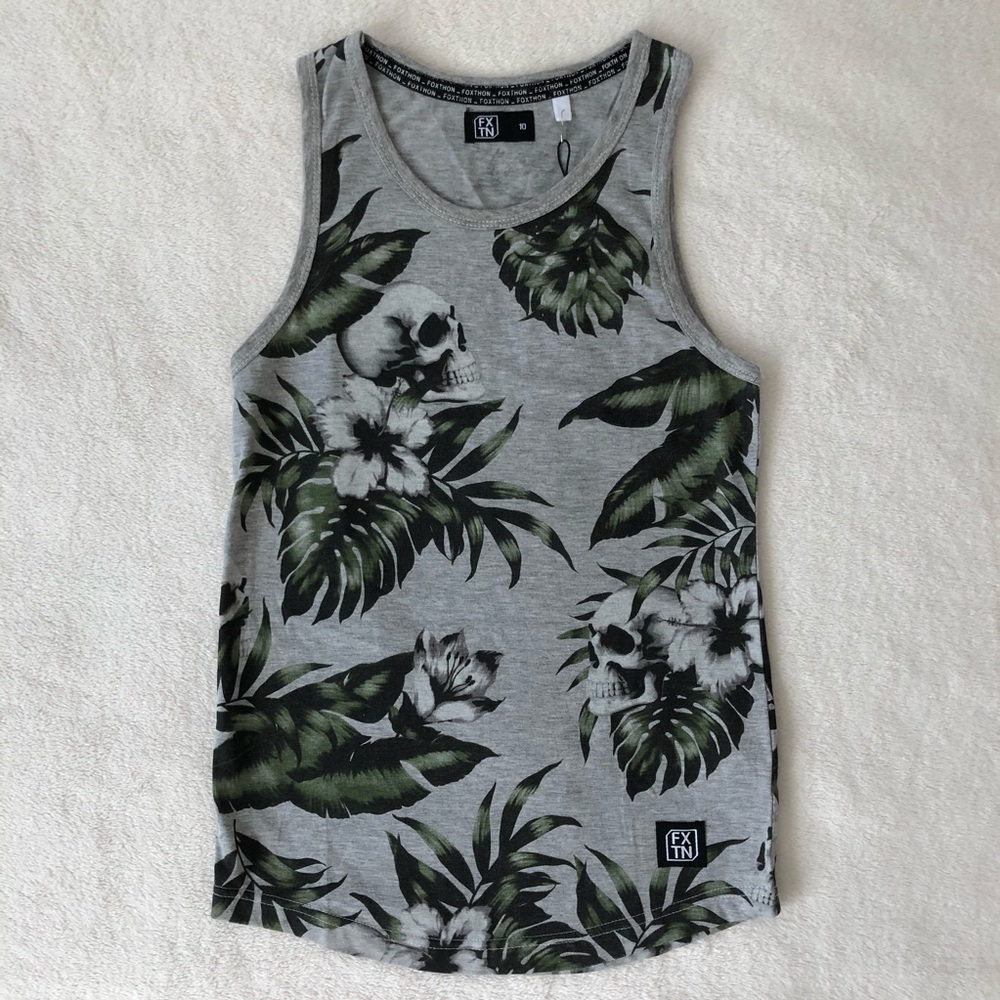 Boys all over print tank top
